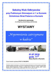 Powiększ grafikę: Zaproszenie na wystawę "Wspomniania zatrzymane w kadrze"