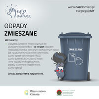 Powiększ grafikę: Grafika informacyjna Piątka za Segregację - Odpady zmieszane