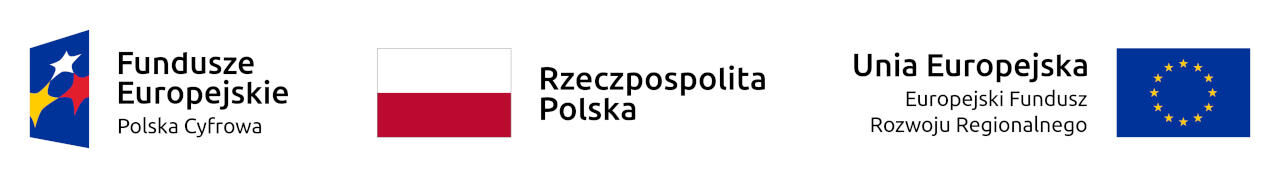 Logotypy Fundusze Europejskie Polska Cyfrowa